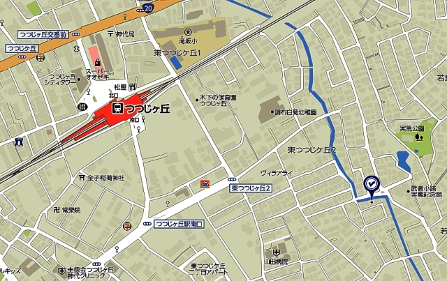 最寄駅 京王線「つつじヶ丘」からの地図